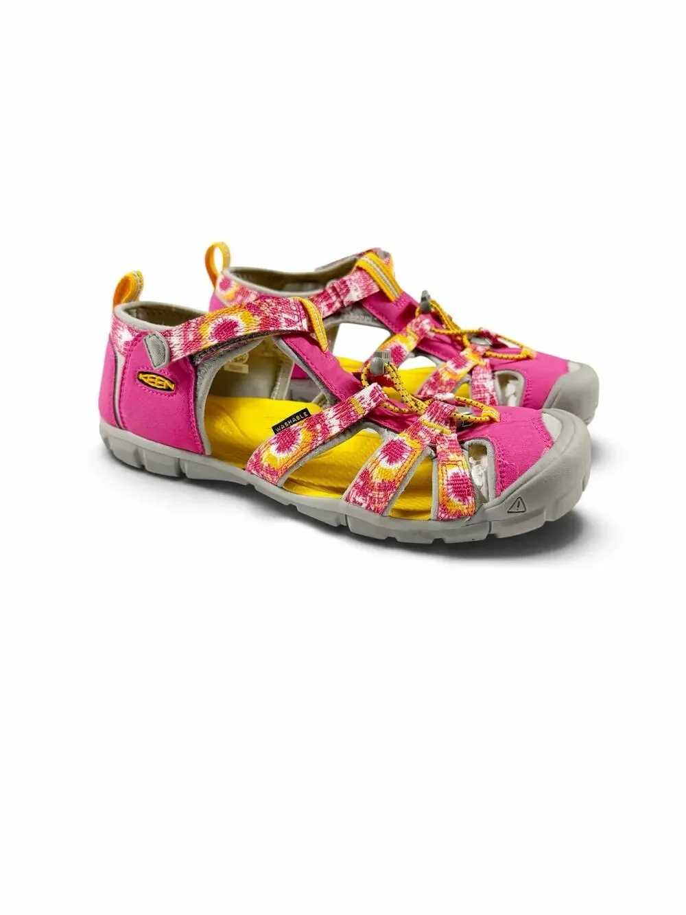 KEEN Seacamp II CNX Pink Multi Yellow Water Sandals Youth 7